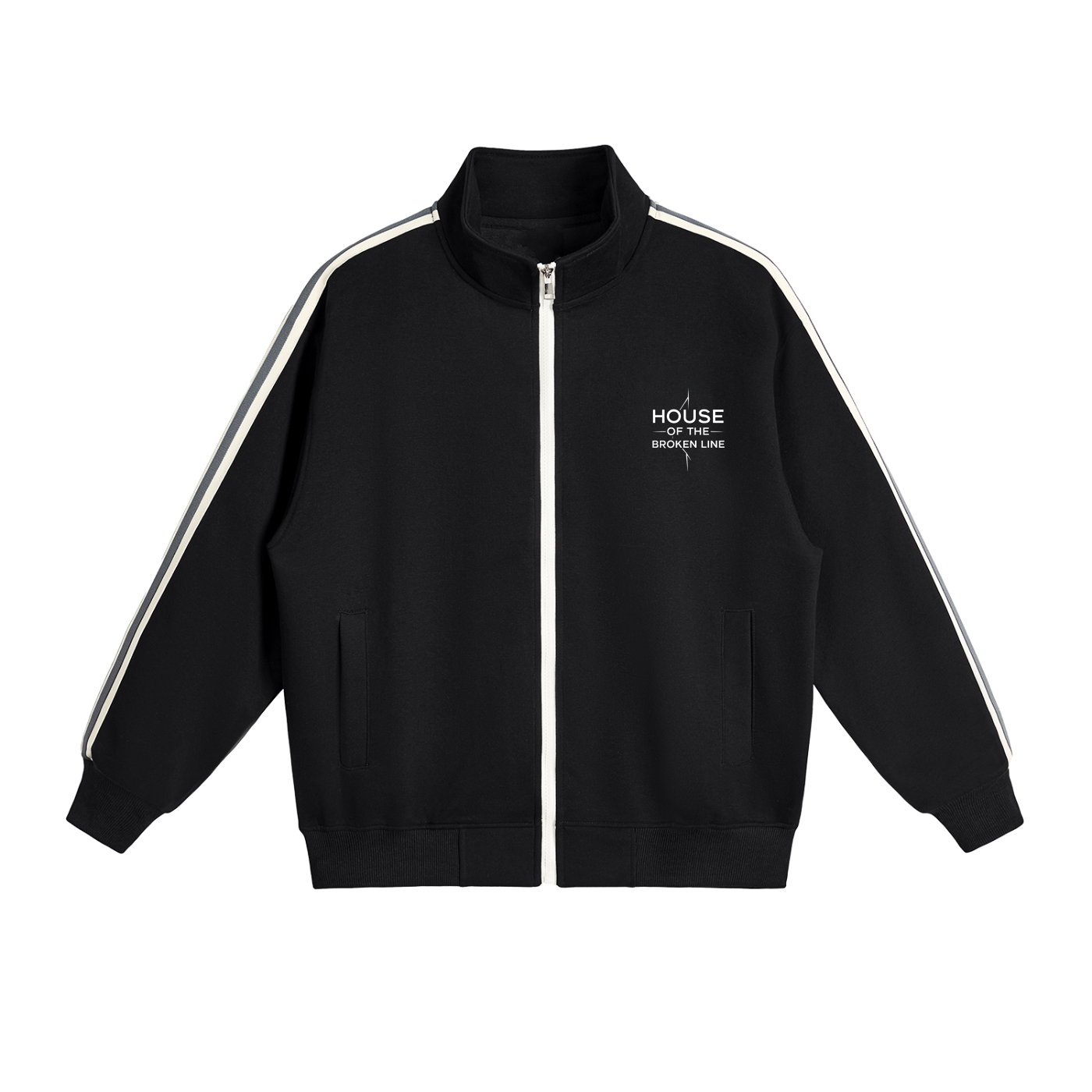 Side-Stripe Stand Collar Jacket