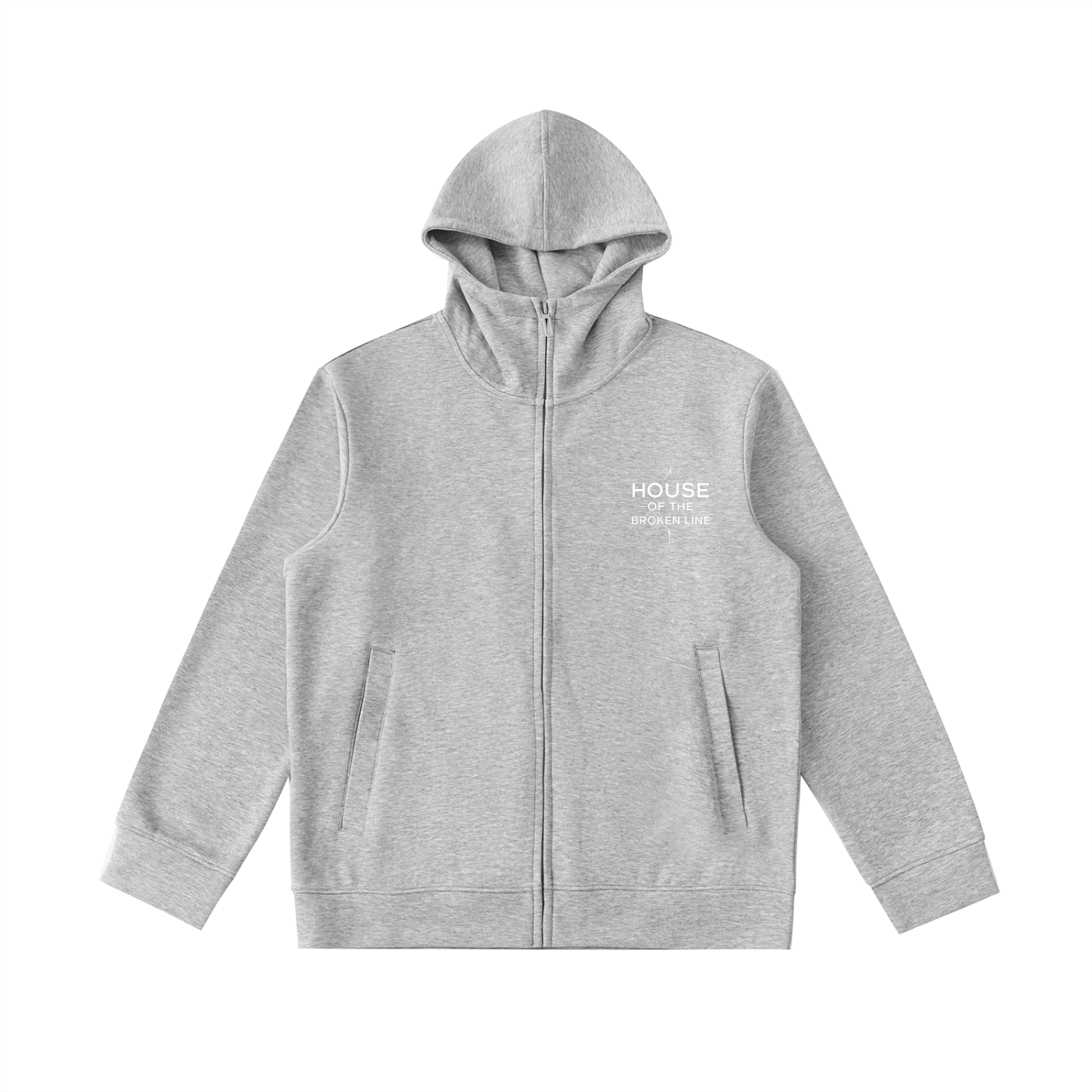 High Neck Zip-Up Hoodie