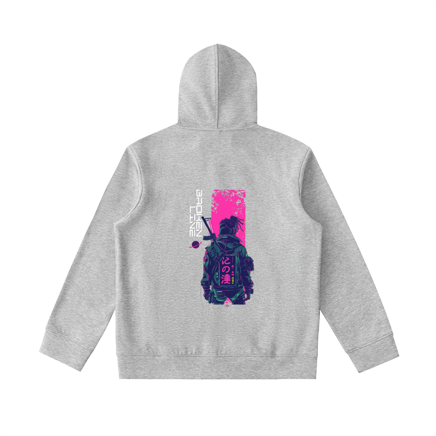 High Neck Zip-Up Hoodie