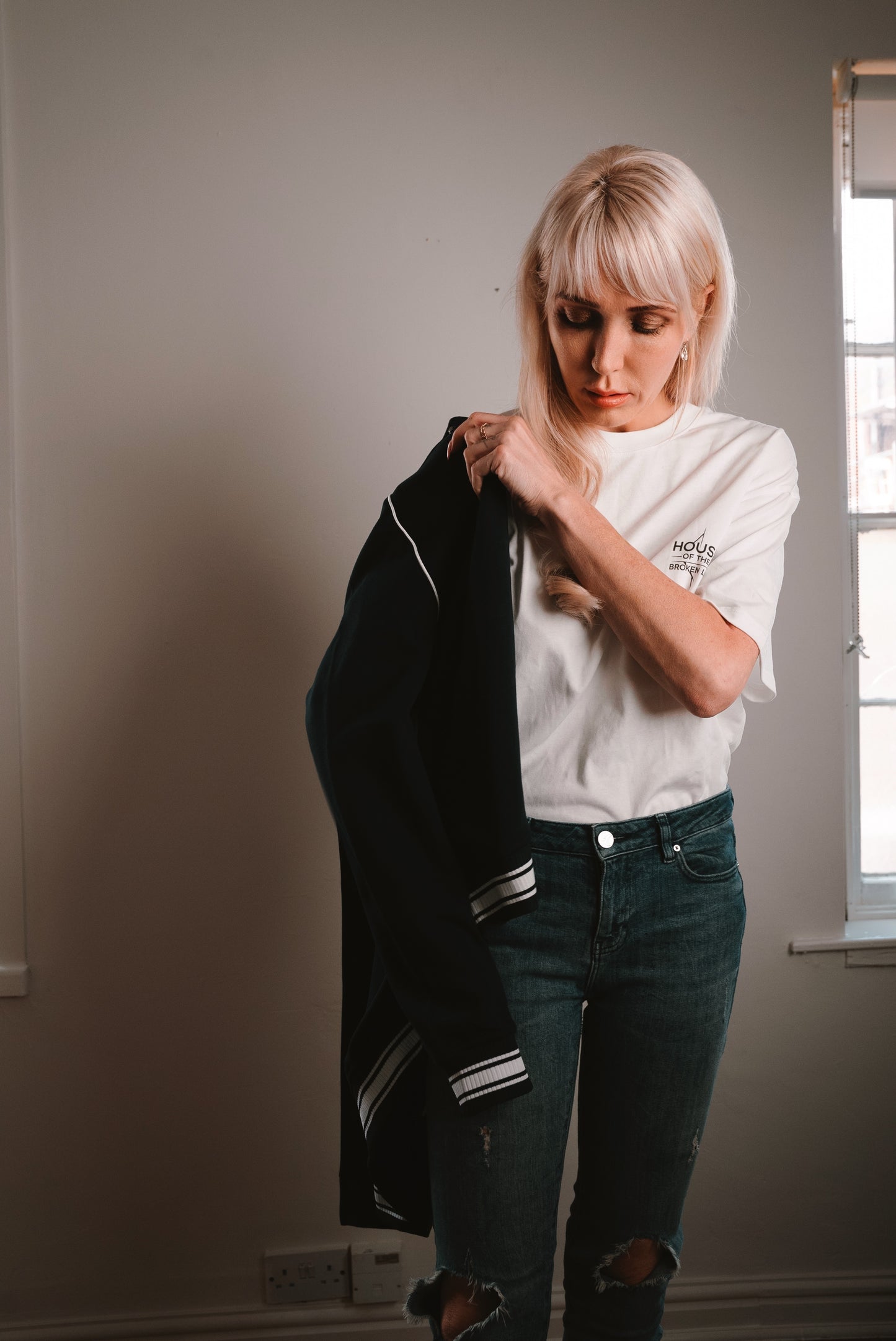 Broken Line Varsity Jacket