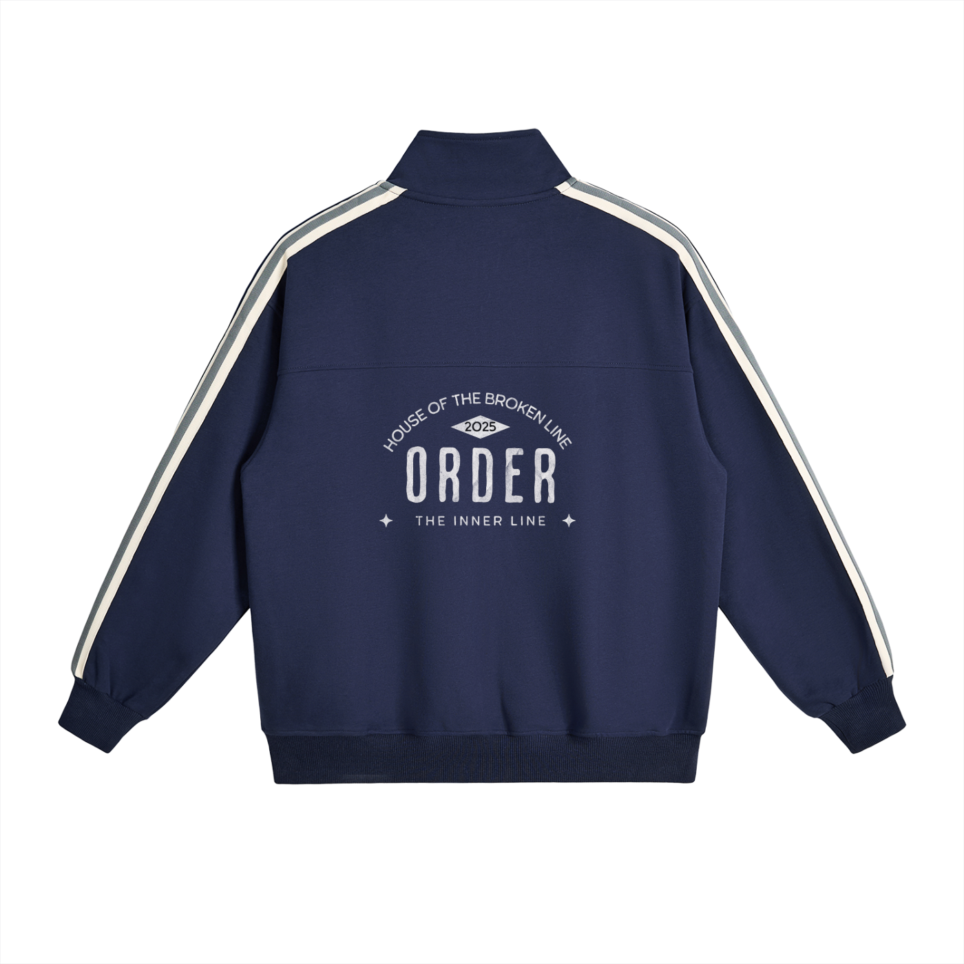 Side-Stripe Stand Collar Jacket