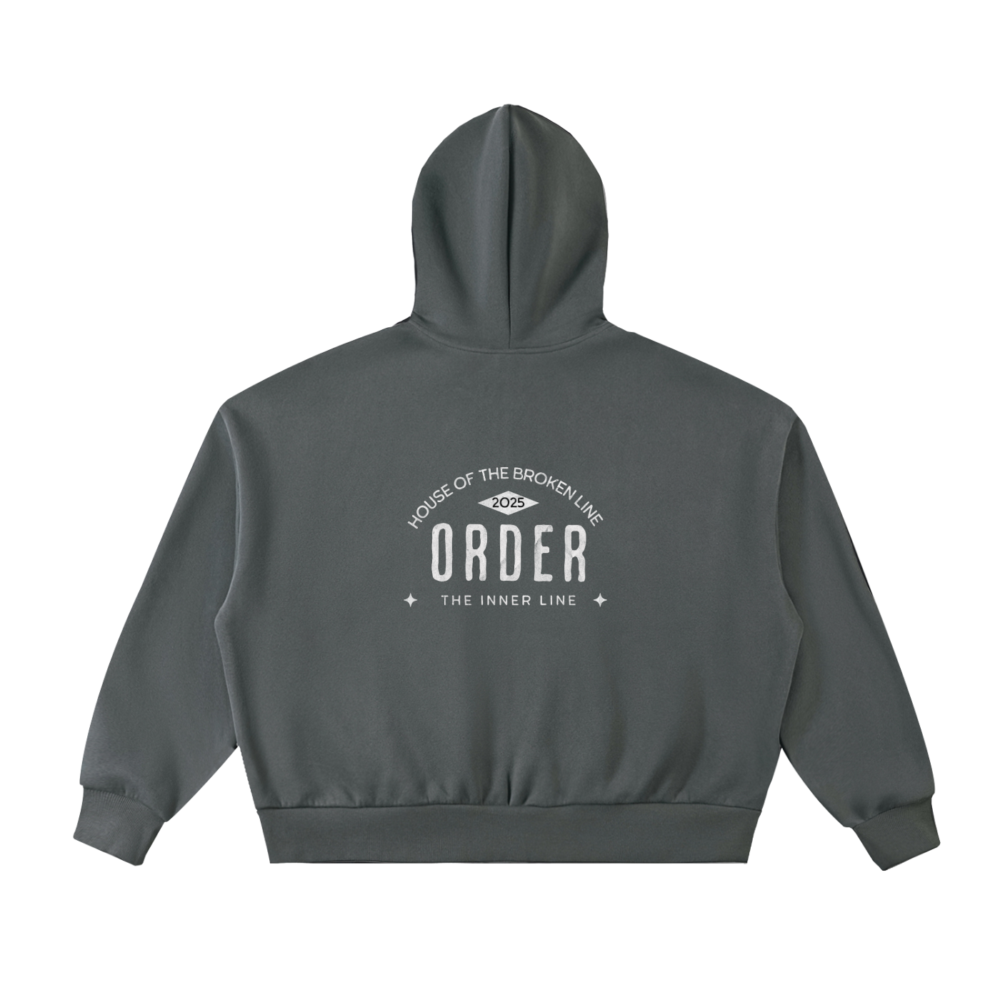 Fleeced Full-Zip Boxy Hoodie