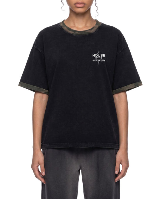 Unisex Mineral Washed Boxy Panel T-Shirt