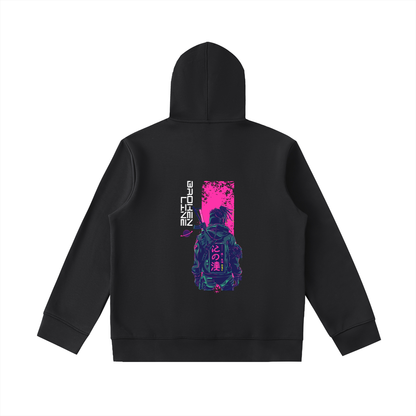 Kage (影 – Shadow) High Neck Zip-Up Hoodie