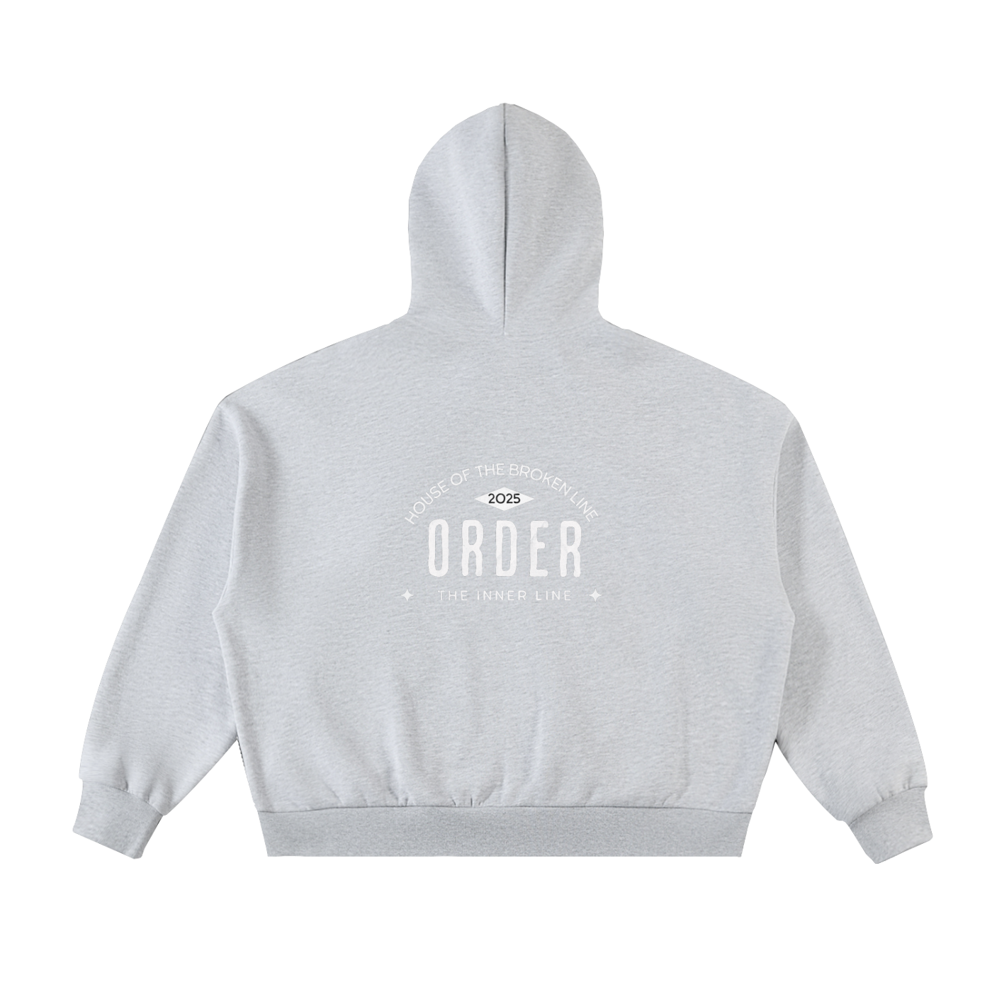 Fleeced Full-Zip Boxy Hoodie