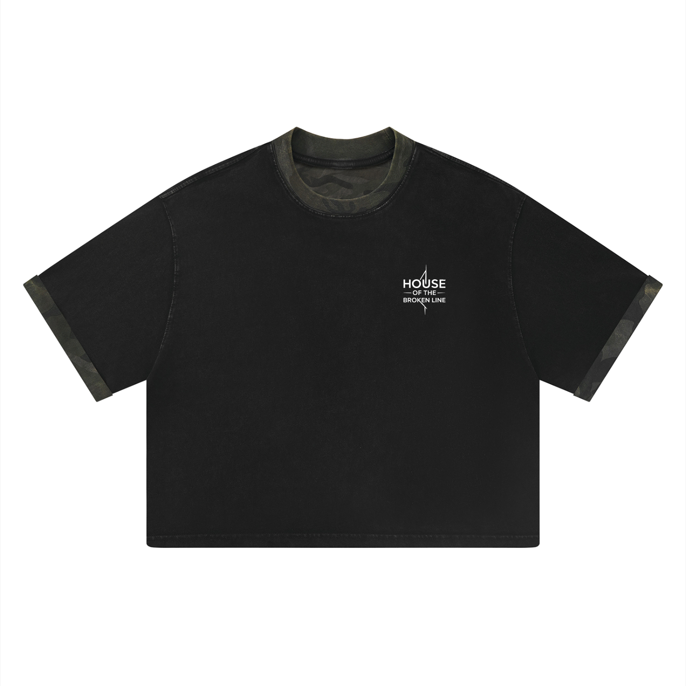 Unisex Mineral Washed Boxy Panel T-Shirt