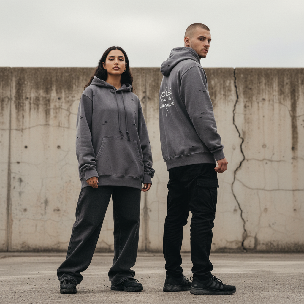 The Blanks Heavyweight Hand-Frayed Hoodie