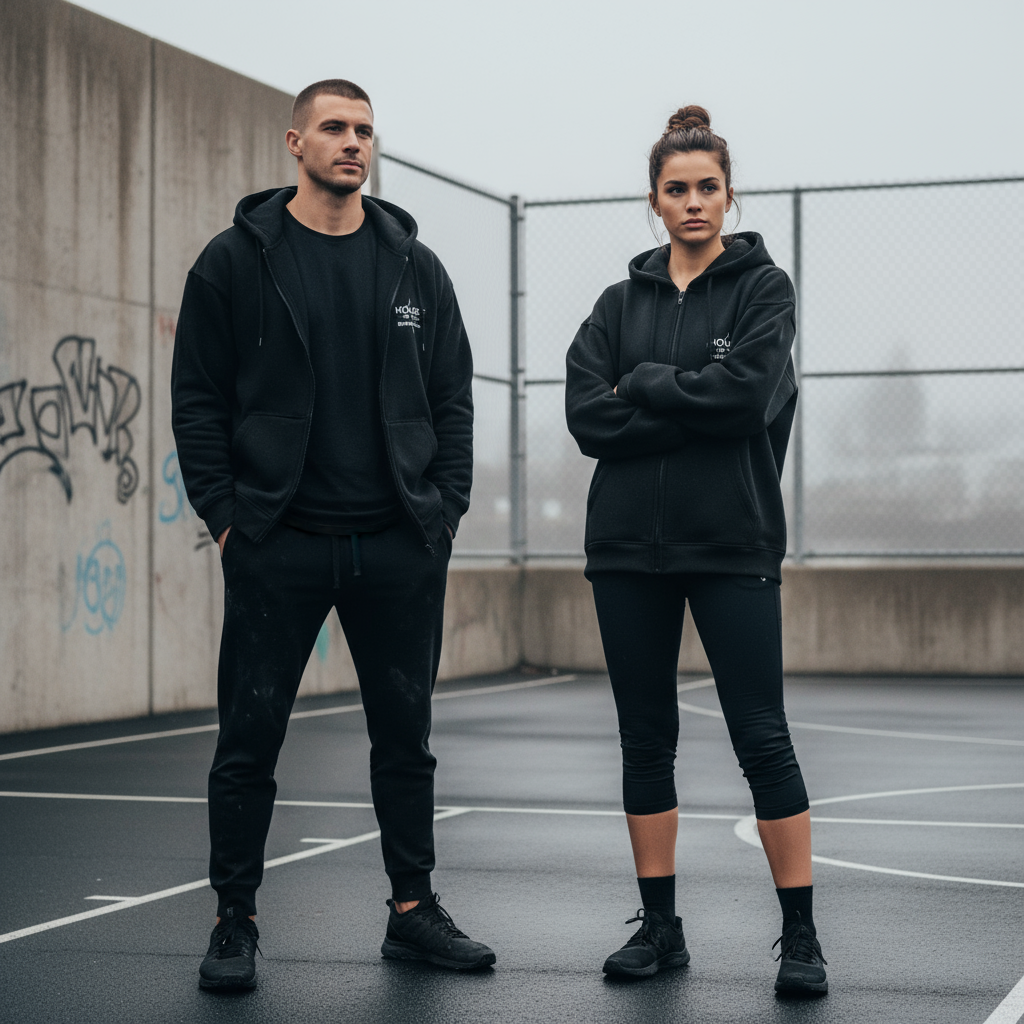 The Blanks Zipper Boxy Fleece Hoodie