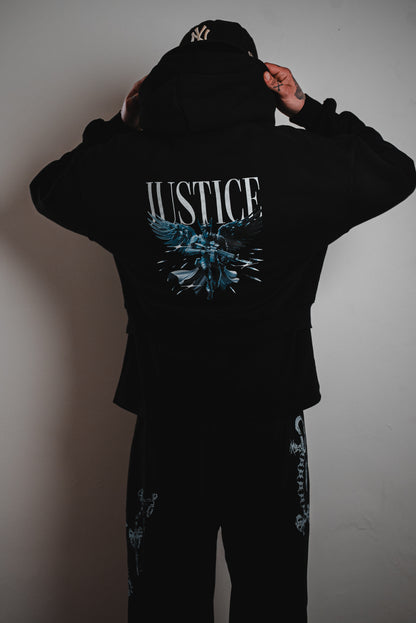 Justice Blue Angel Boxy Fleece Hoodie