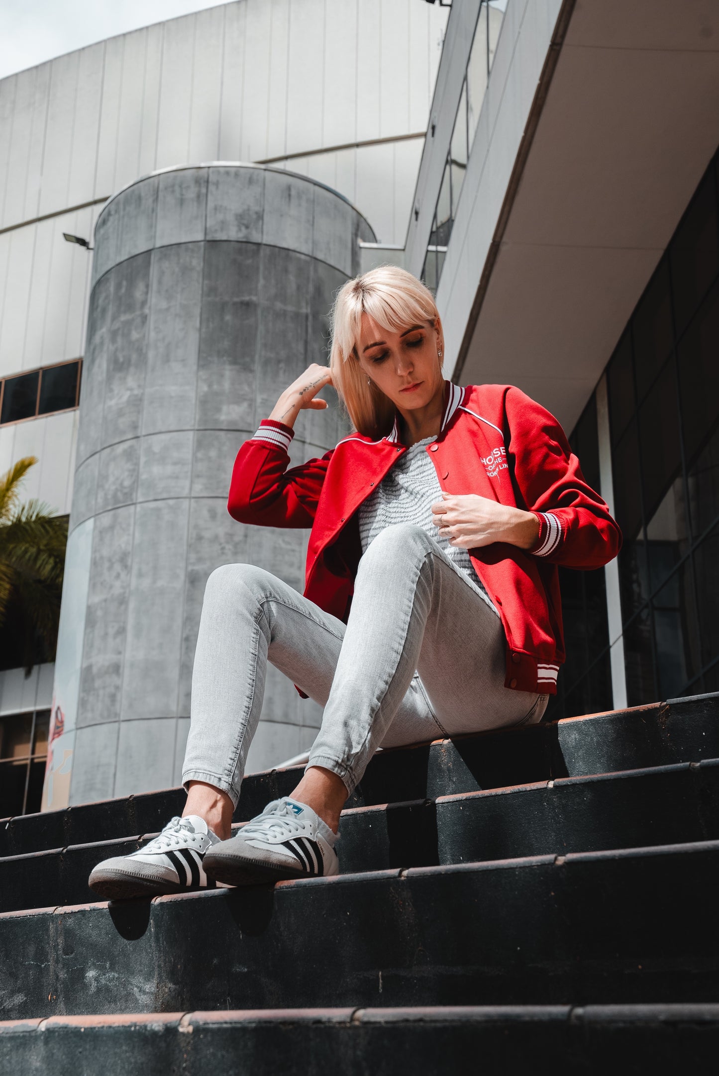 Broken Line Varsity Jacket