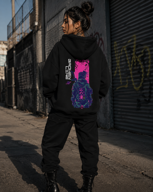 Kage (影 – Shadow) High Neck Zip-Up Hoodie
