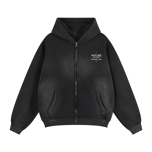 The Violet Seraph Zipper Boxy Fleece Hoodie