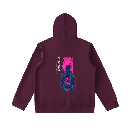 Kage (影 – Shadow) High Neck Zip-Up Hoodie