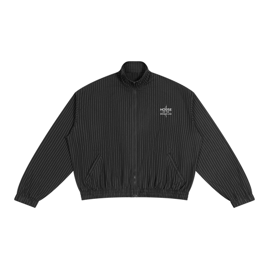 Striped Full-Zip Track Jacket