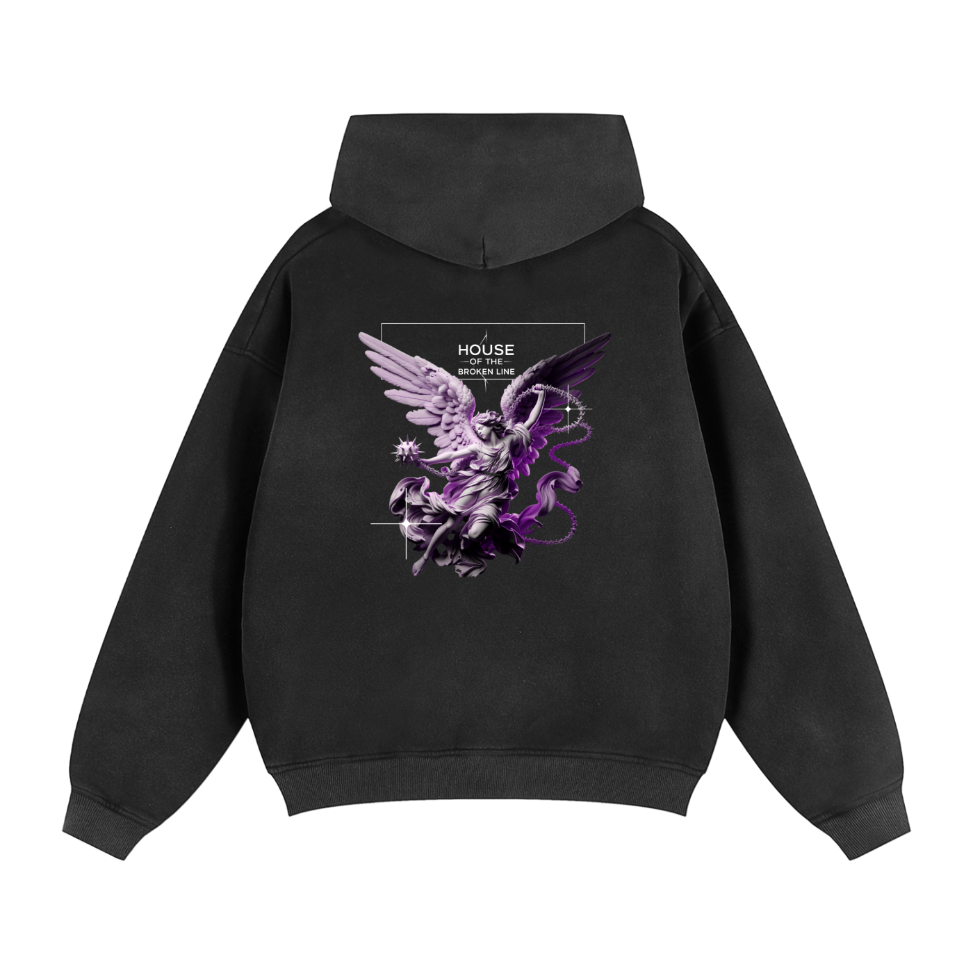 The Violet Seraph Zipper Boxy Fleece Hoodie
