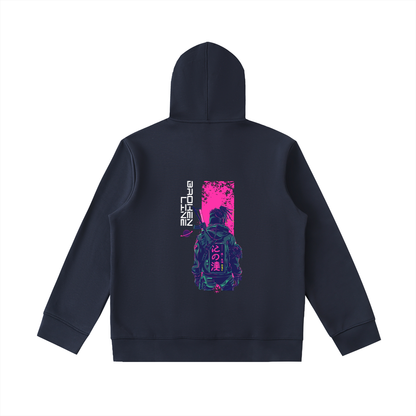 Kage (影 – Shadow) High Neck Zip-Up Hoodie