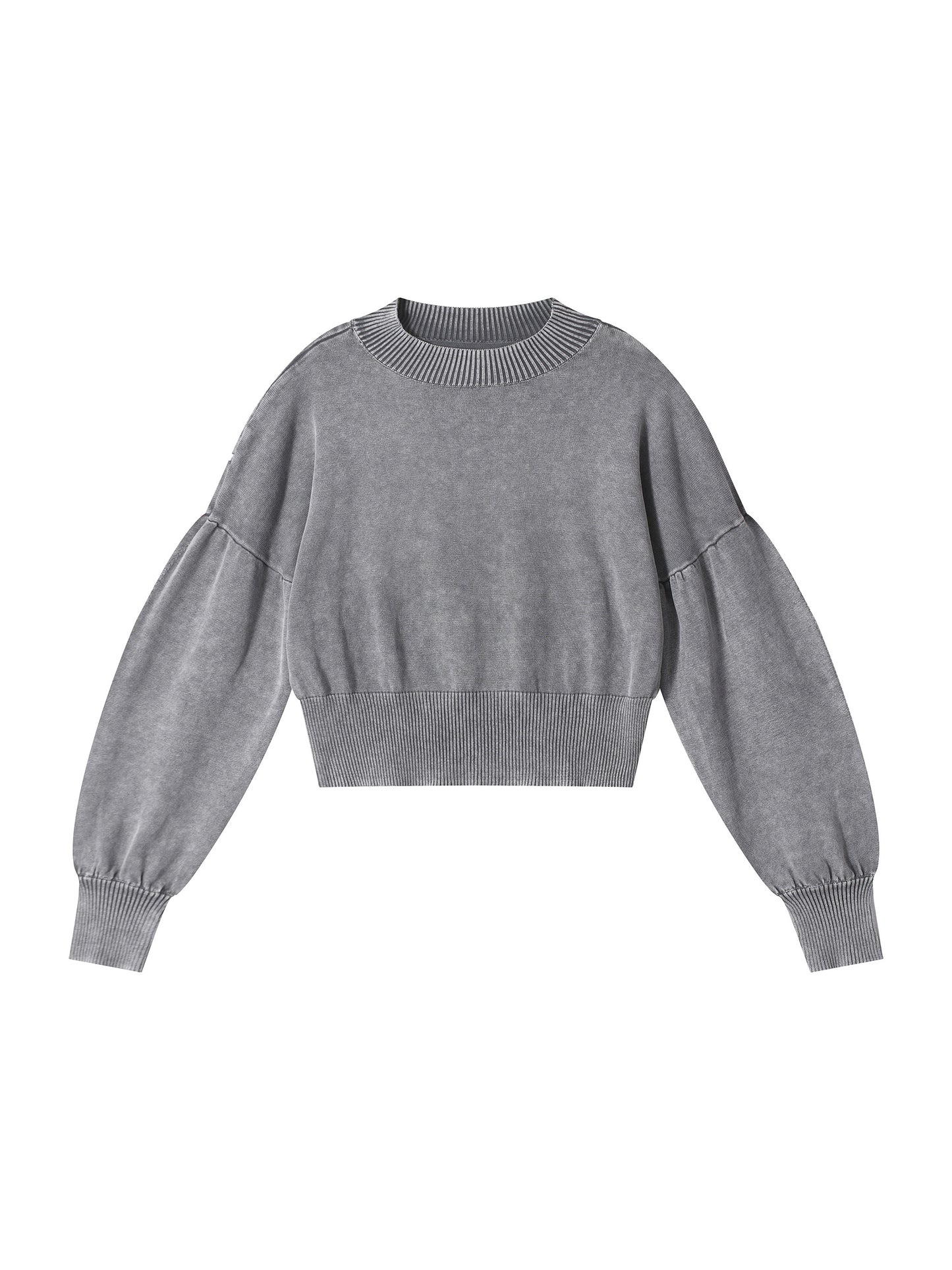 The Short Order Balloon Sleeve Cropped Sweater